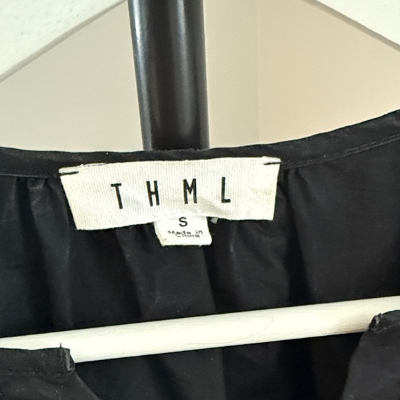 THML Black Top with Cream Floral Embroidery - Picture 2 of 6